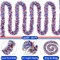50FT 4th of July Garland Patriotic Red White and Blue Tinsel Flags Garland for Indoor Outdoor Party Celebration Holiday Red White and Blue Memorial Day Independence Day 4th of July Decorations
